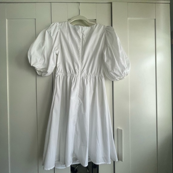 Abercrombie White Mini Puff Sleeve Summer Dress - Picture 8 of 12